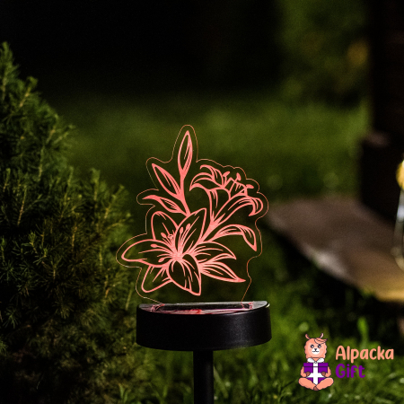 Lampi 3D de Gradina - Lampa 3D de Gradina - Floare