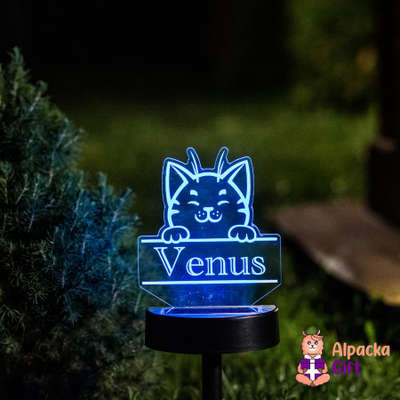 Lampa 3D de Gradina - Pisică 2 [2]