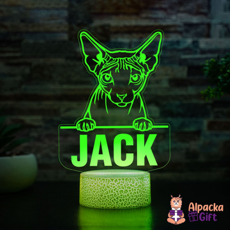 Lampi 3D Animale - Lampă 3D - Don Sphynx