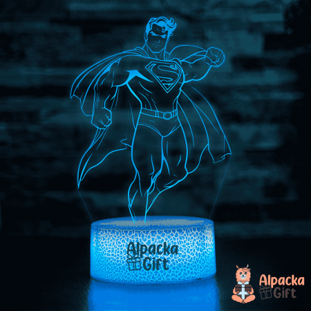 Personaje si Supereroi - Lampa 3D - Superman
