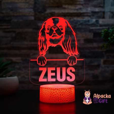 Rase de Caini - Lampă 3D - Toy Spaniel Englez (English Toy Spaniel)