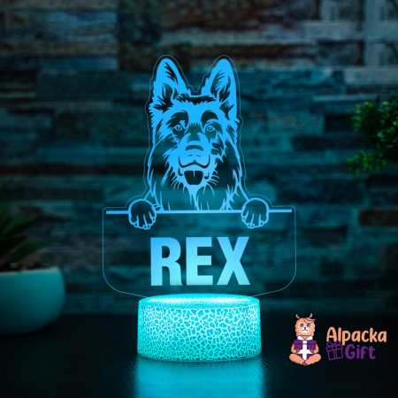 Lampă 3D - Ciobanesc German (German Shepherd Dog) [4]