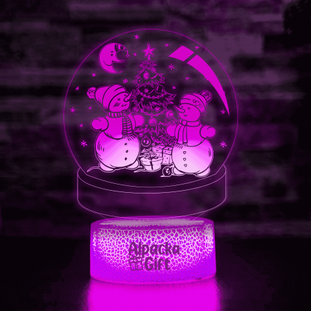 Craciun - Lampa 3D Glob de Craciun