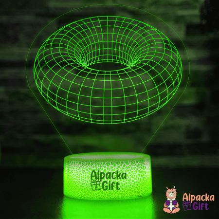 Lampă 3D Gogoașă Geometrică [1]