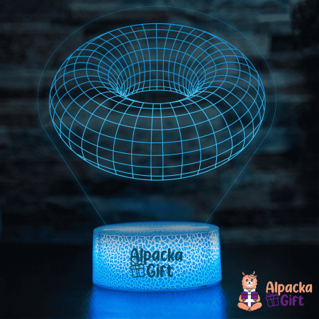 Lămpi 3D - Lampă 3D Gogoașă Geometrică