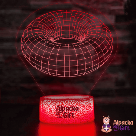 Lampă 3D Gogoașă Geometrică [2]