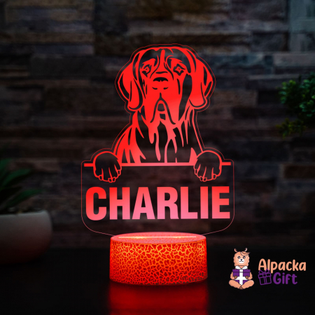 Rase de Caini - Lampă 3D -Great Dane