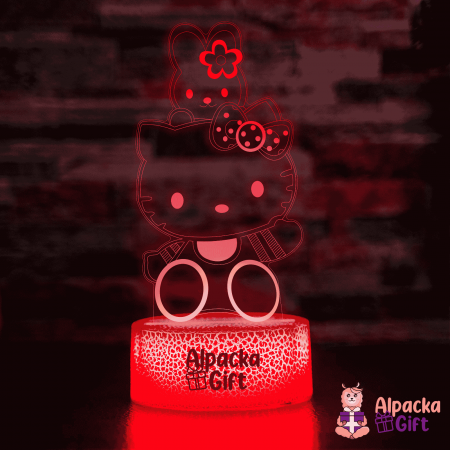 Personaje si Supereroi - Lampă 3D - Hello Kitty 2