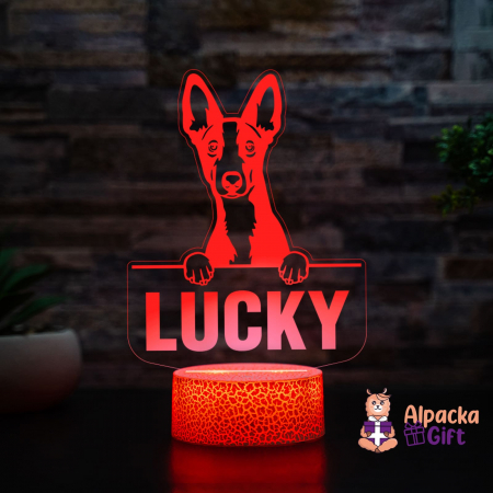 Rase de Caini - Lampă 3D - Ogar de Ibiza (Ibizan Hound)
