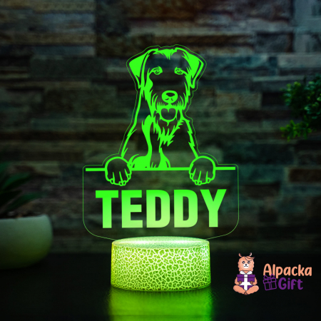 Rase de Caini - Lampă 3D - Ogar Irlandez (Irish Wolfhound)