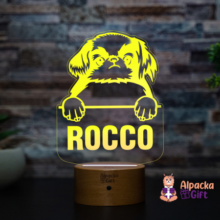 Rase de Caini - Lampă 3D - Chin Japonez (Japanese Chin)