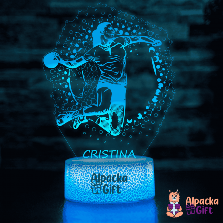 Pentru Meserii - Lampă 3D - Jucătoare de Handbal