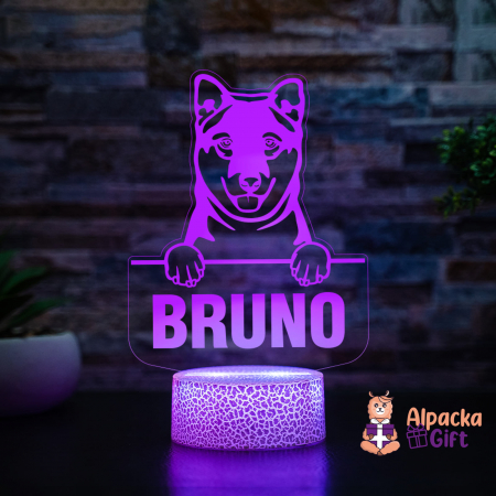 Lampă 3D - Korean Jindo Dog [2]