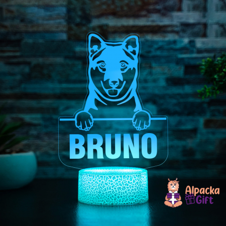 Lampă 3D - Korean Jindo Dog [4]