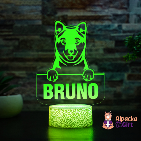 Lampă 3D - Korean Jindo Dog [3]
