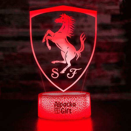 Mașini - Lampă 3D - Logo Ferrari