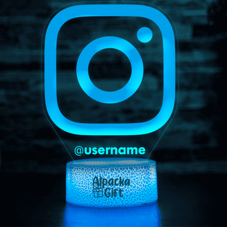 Lampi 3D Diverse - Lampă 3D - Logo Instagram