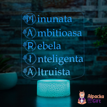 Cadouri Sfânta Maria - Lampa 3D - Maria