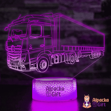 Pentru Meserii - Lampă 3D - Mercedes Actros 1848 - Camion