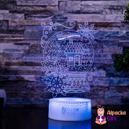 Craciun - Lampă 3D Merry Christmas 2