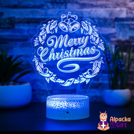 Craciun - Lampă 3D Merry Christmas 1