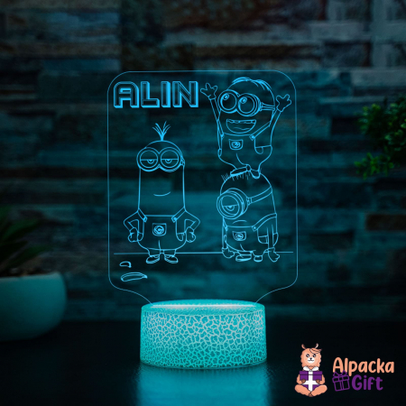 Lampi 3D Animale - Lampa 3D - Minioni 1
