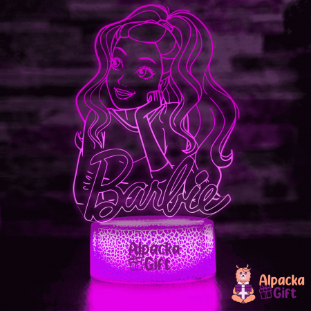 Personaje si Supereroi - Lampa 3D - Barbie