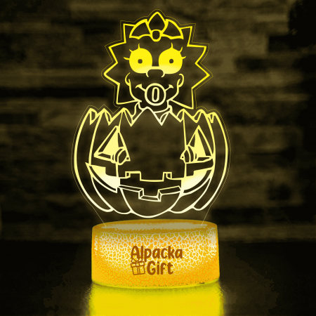 Halloween - Lampa 3D - Maggie Simpson