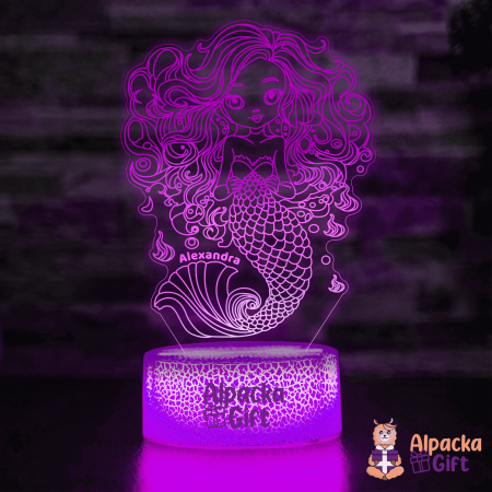 Pentru copii - Lampa 3D - Sirenă