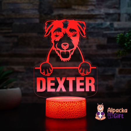 Rase de Caini - Lampă 3D Parson Russell Terrier