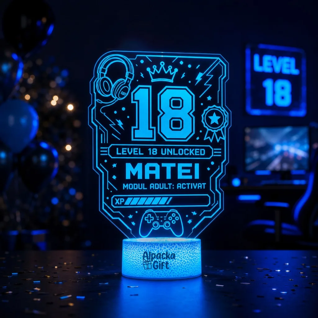 Majorat - Lampă 3D Personalizată de Majorat pentru Gameri 2