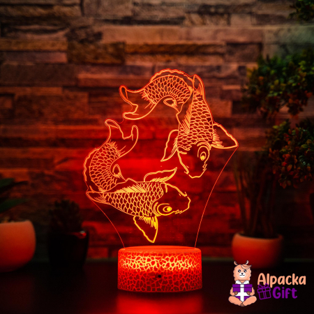 Lampă 3D Pești Koi [1]