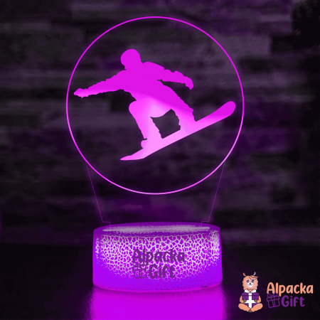 Sportivi - Lampă 3D - Snowboard