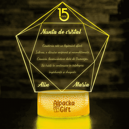 Lampă 3D - Nuntă de Cristal [1]