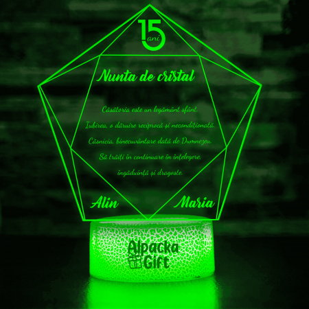 Lampă 3D - Nuntă de Cristal [4]