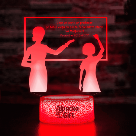 Pentru Profesori - Lampa 3D Profesor cu Elev