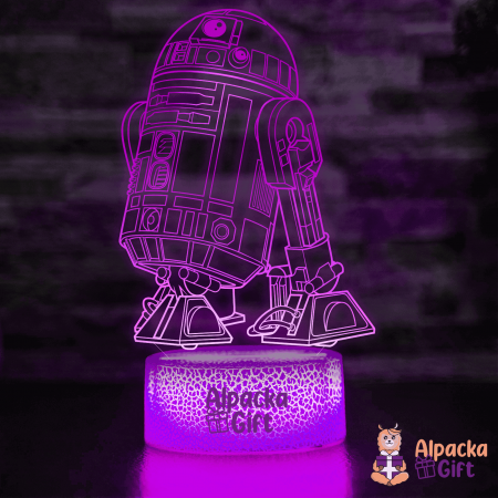 Personaje si Supereroi - Lampă 3D -R2-D2