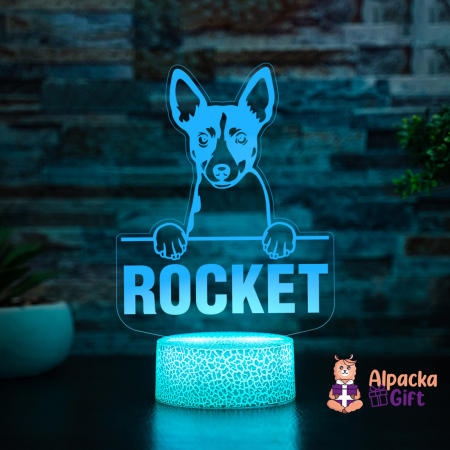 Rase de Caini - Lampă 3D - Rat Terrier