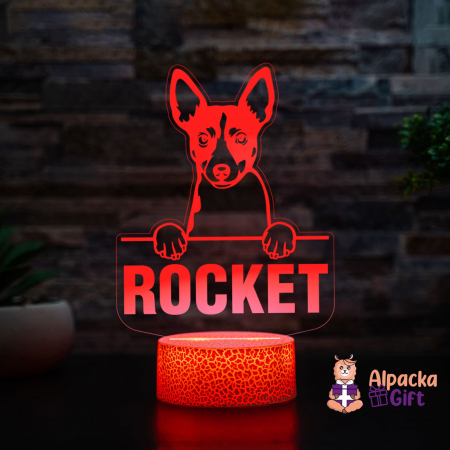 Lampă 3D - Rat Terrier [3]