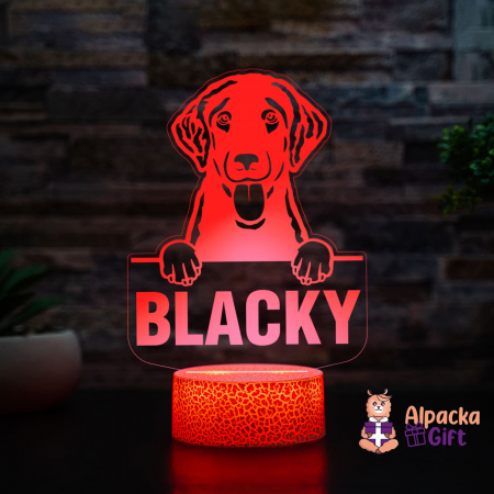 Lampă 3D - Retriever (Curly-Coated) [1]