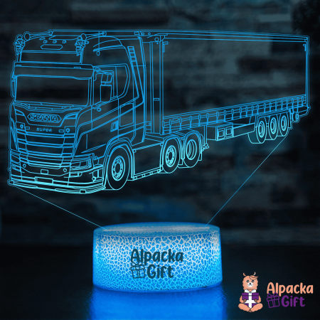 Pentru Meserii - Lampă 3D - Camion Suedez