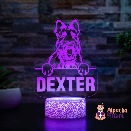 Rase de Caini - Lampă 3D - Scottish Terrier