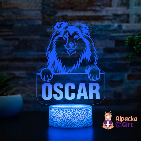 Lampă 3D - Ciobanesc de Shetland (Shetland Sheepdog) [1]