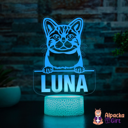 Rase De Pisici - Lampă 3D Wirehair American