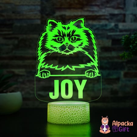 Rase De Pisici - Lampă 3D - Longhair Britanic