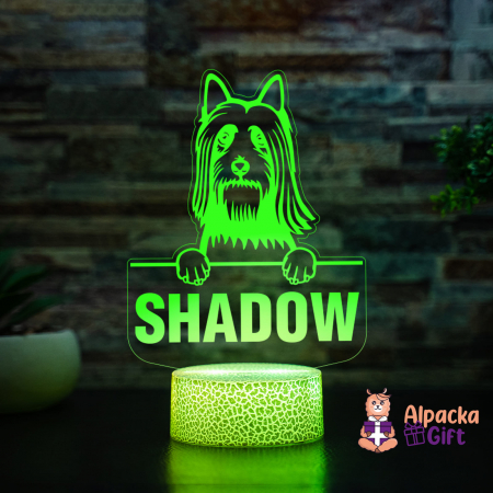 Rase de Caini - Lampă 3D Silky Terrier