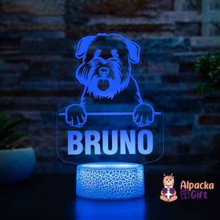 Rase de Caini - Lampa 3D Soft Coated Wheaten Terriers