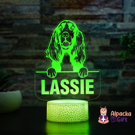 Rase de Caini - Lampă 3D - Spaniels (Field)