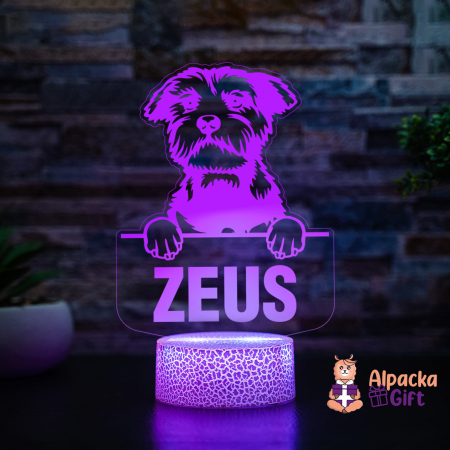Rase de Caini - Lampă 3D Standard Schnauzer