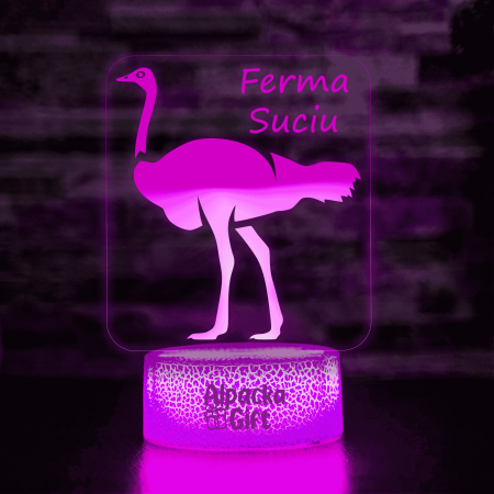 Lampi 3D Animale - Lampă 3D Struț